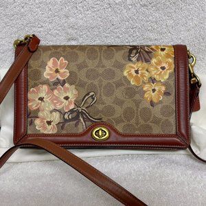 Coach 1941 Riley Signature Canvas Prairie Blossoms Crossbody Bag
